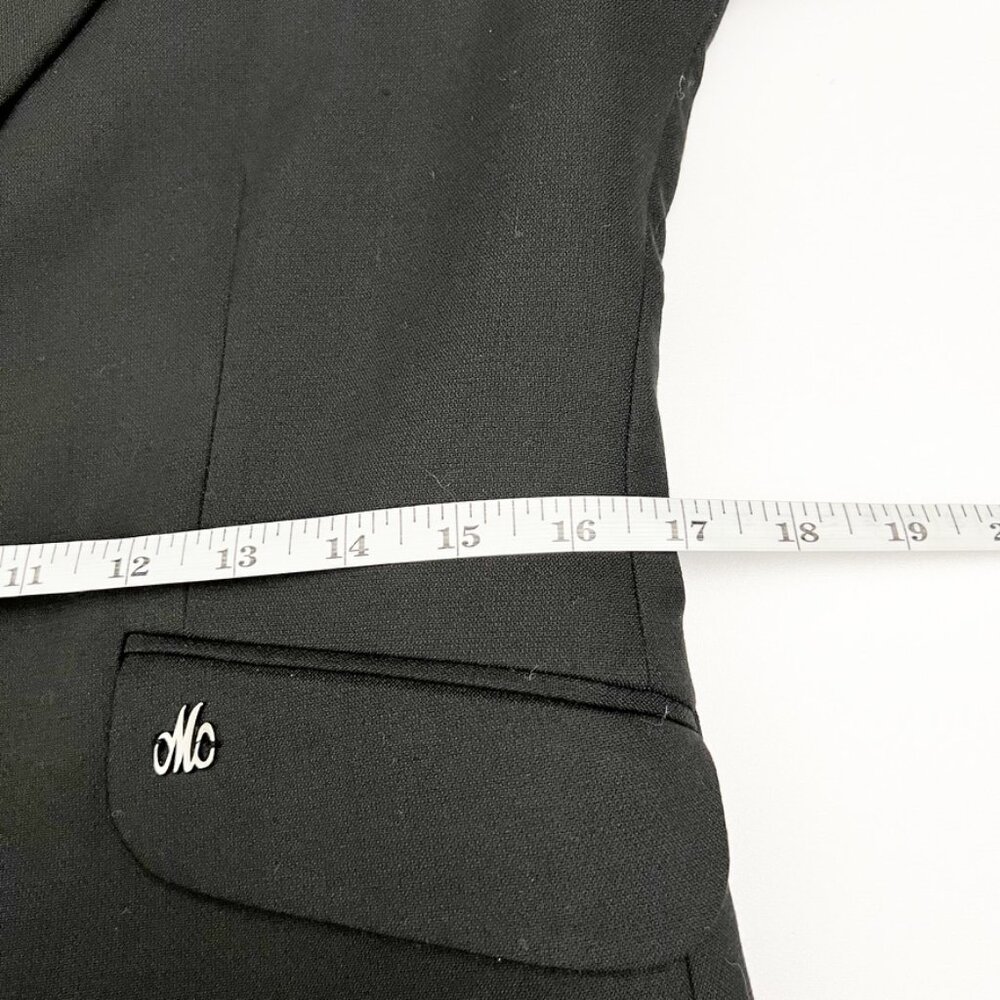 Mos Mosh Blake Celeb Blazer Womens EU 38 | US 6/8 Black Rib Knit Striped Cuffs - Picture 10 of 15